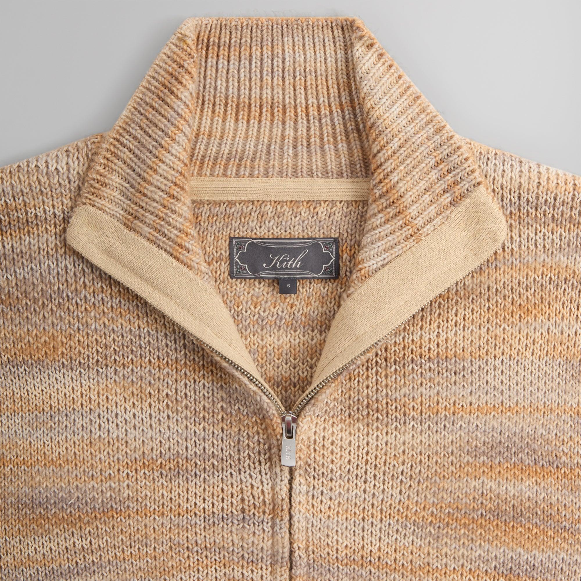 Kith Space Dye Wyona Full Zip Sweater - Maitake Male Product Image