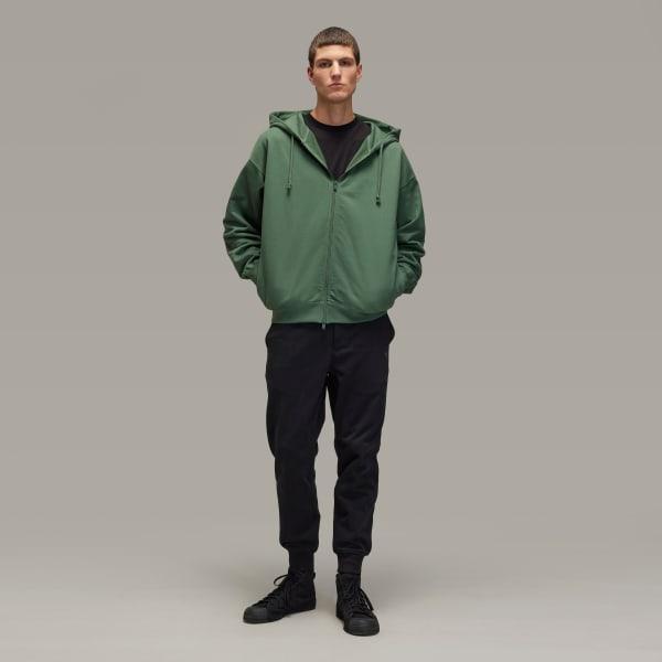 adidas Y-3 French Terry Zip Hoodie Green Oxide XS Mens Product Image