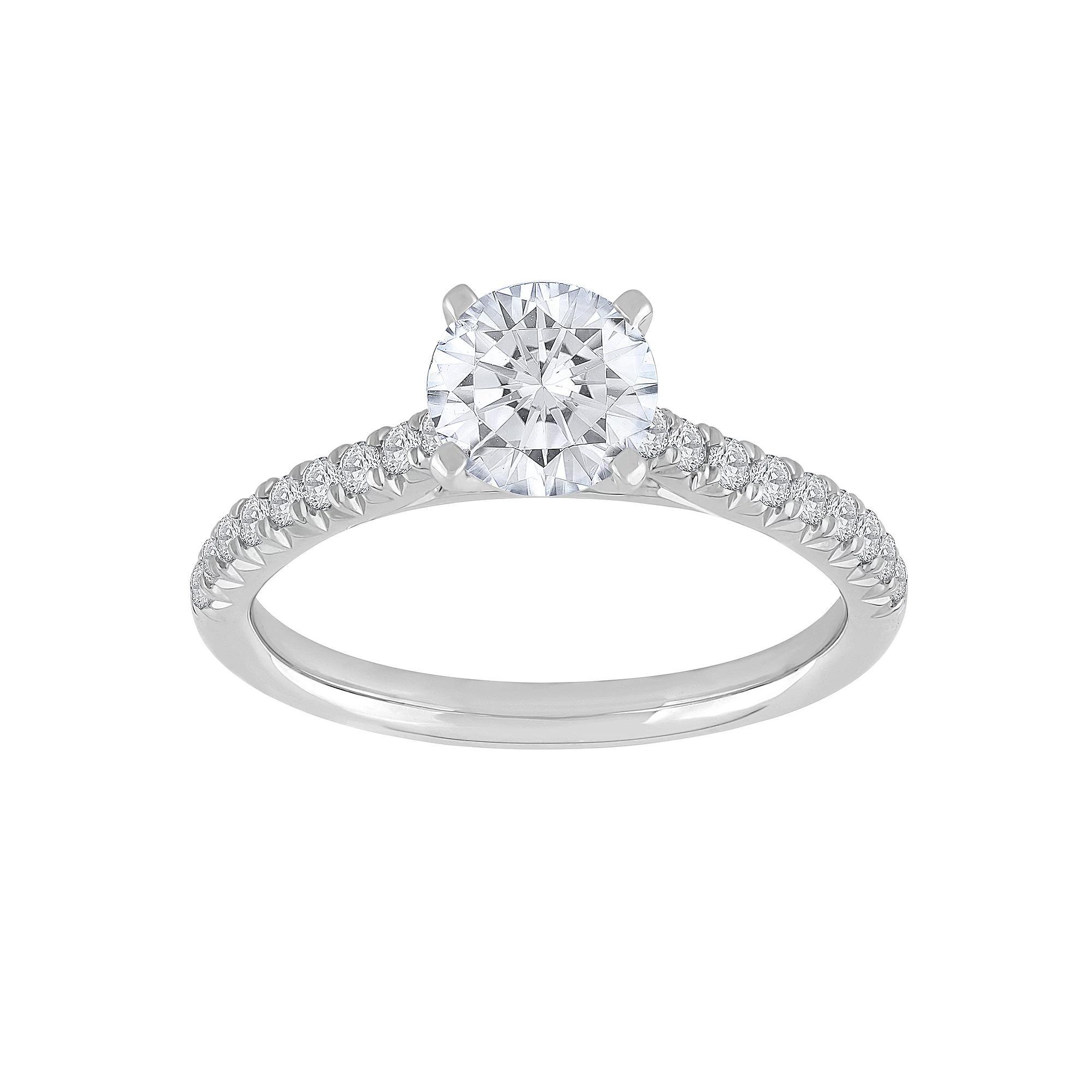 Diamond Medley 14k White Gold 1 1/4 Carat T.W. Lab-Grown Diamond Engagement Ring, Women's, Size: 7, 14k Whgold Product Image