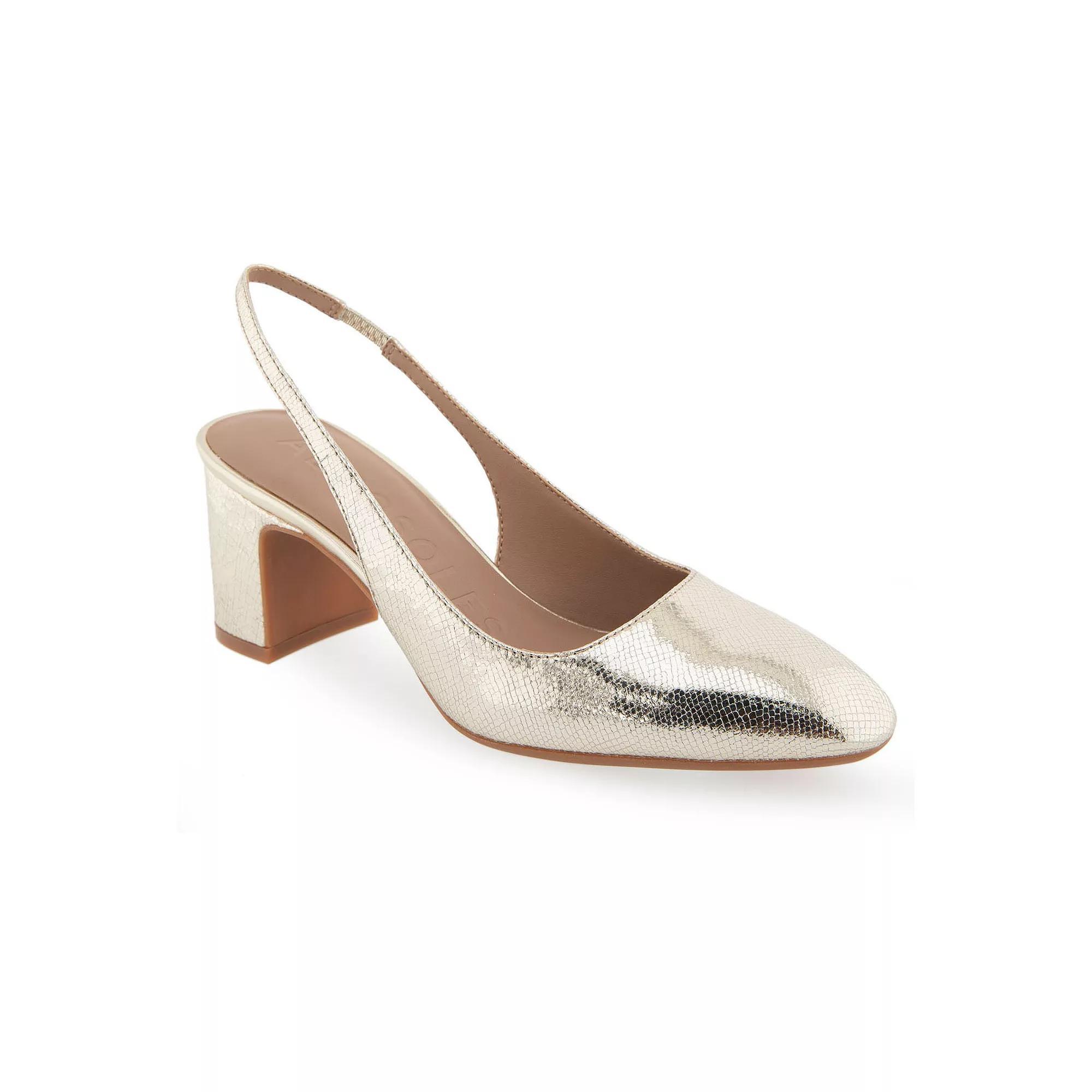 Aerosoles Mags Women's Leather Dress Pumps, Size: 6.5, Platino Leather Product Image