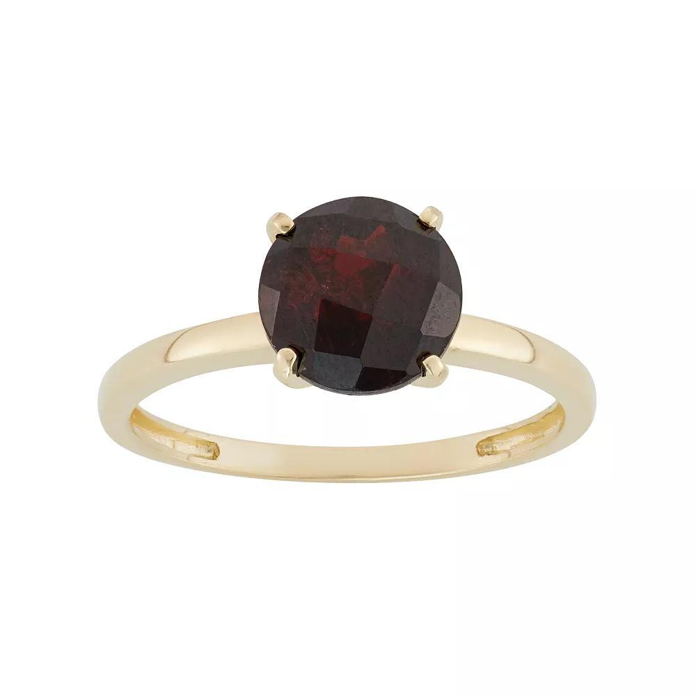 Designs by Gioelli Garnet 10k Gold Ring, Women's, Red Product Image