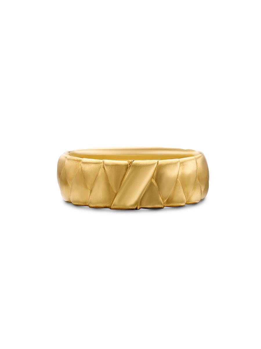 Mens 18K Yellow Gold Wrap Band Ring Product Image