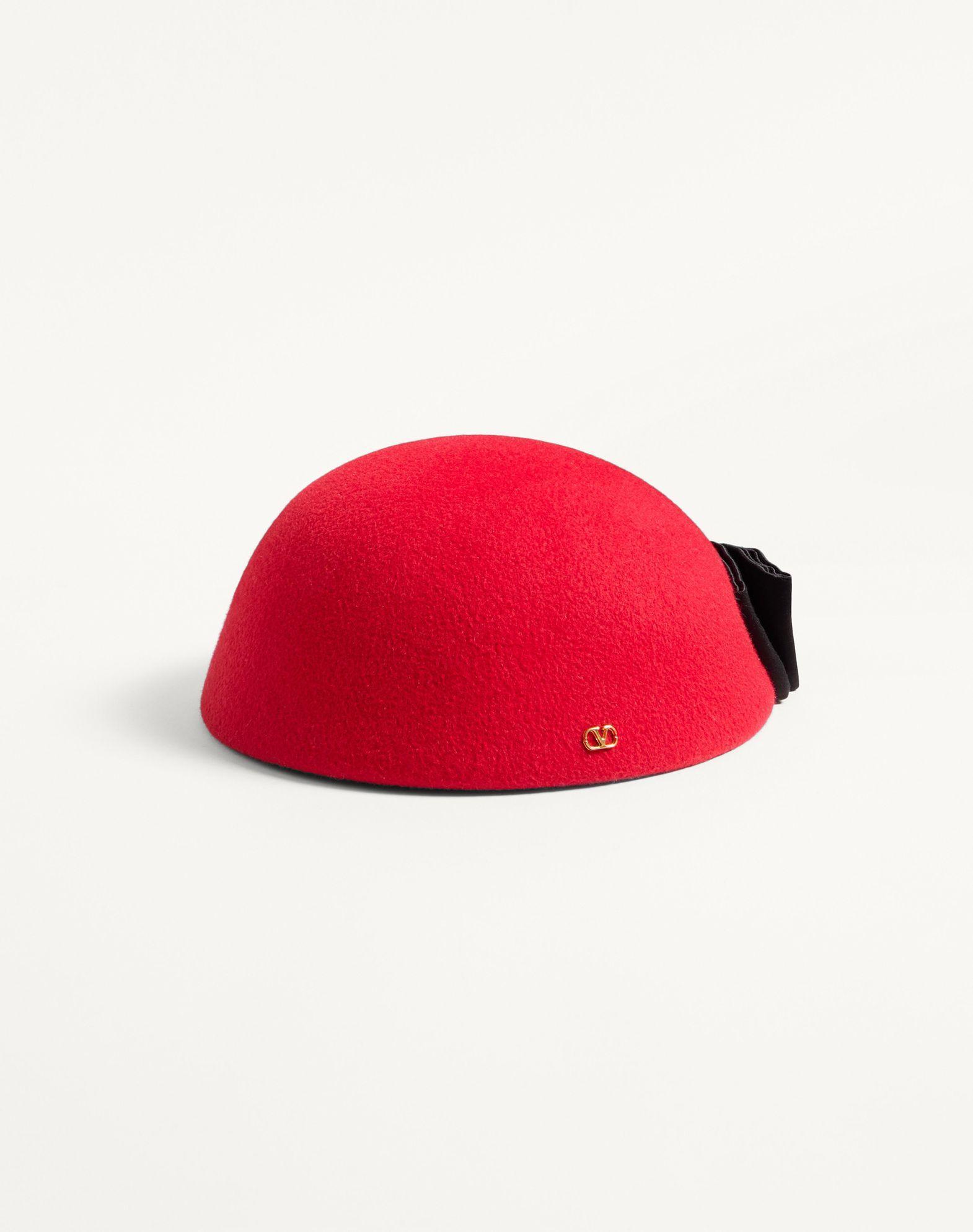 Vlogo Signature Hat In Lapin Fabric With Satin Bow Product Image