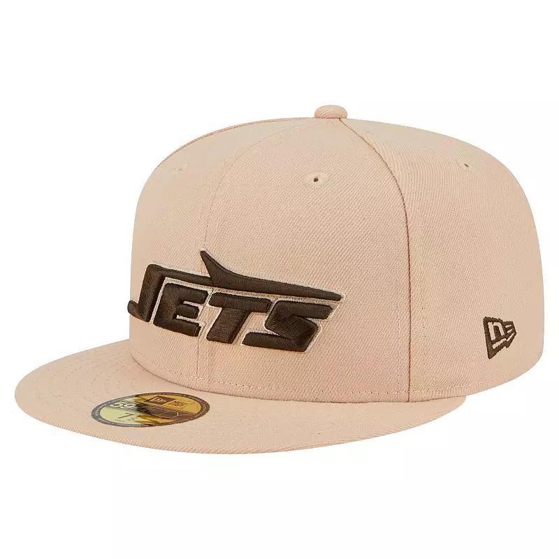 Men's New Era Tan New York Jets Candied Pecan 59FIFTY Fitted Hat, Size: 7 7/8, Team Product Image
