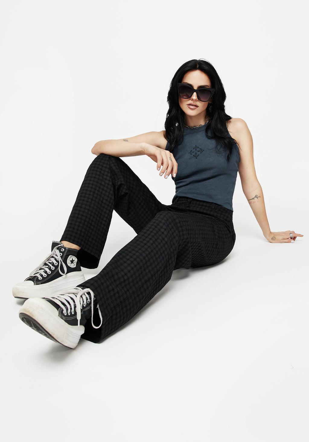 Ziggy Check Straight Leg Trousers Product Image