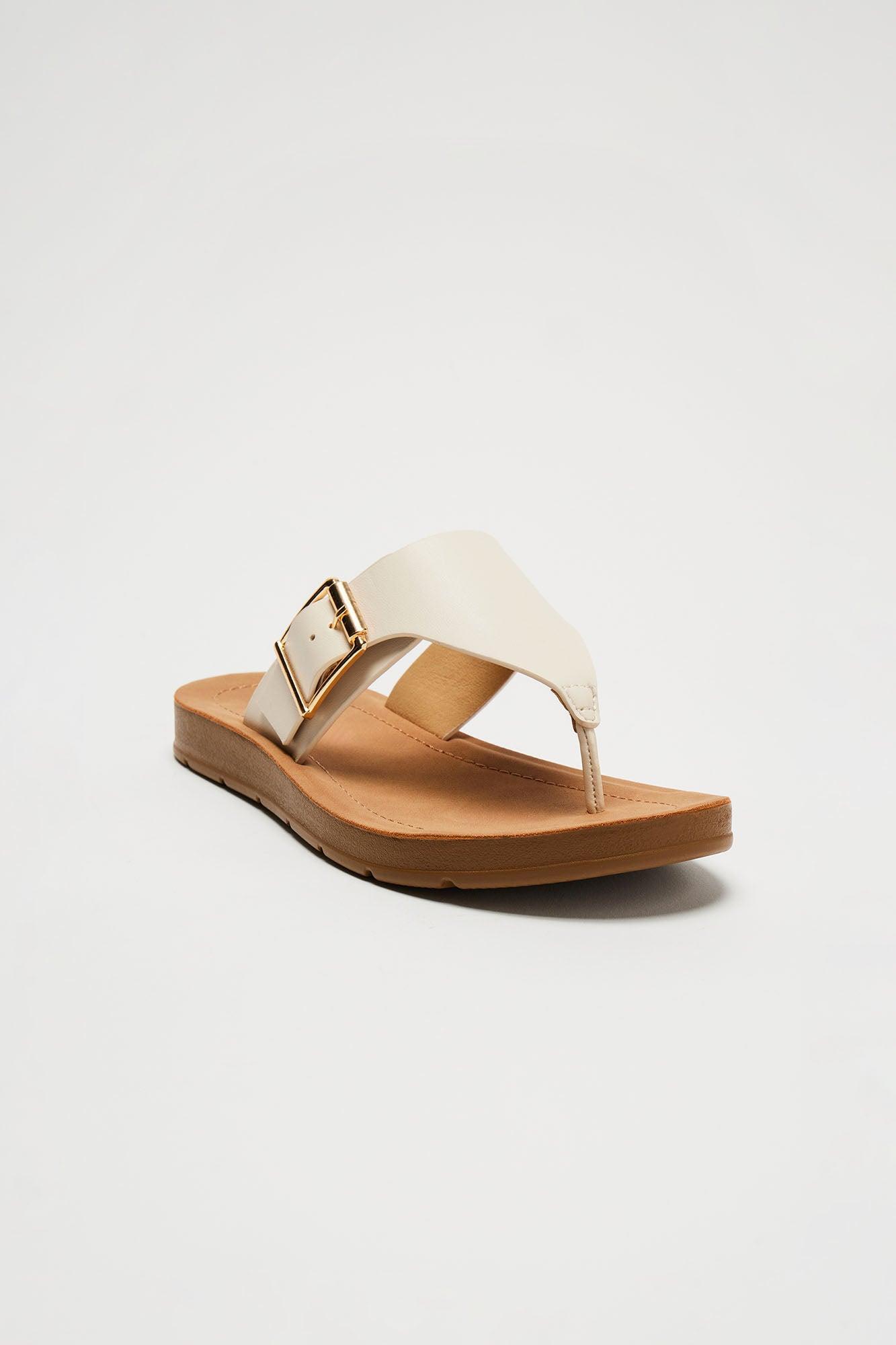 No Pressure Flip Flops - White Product Image