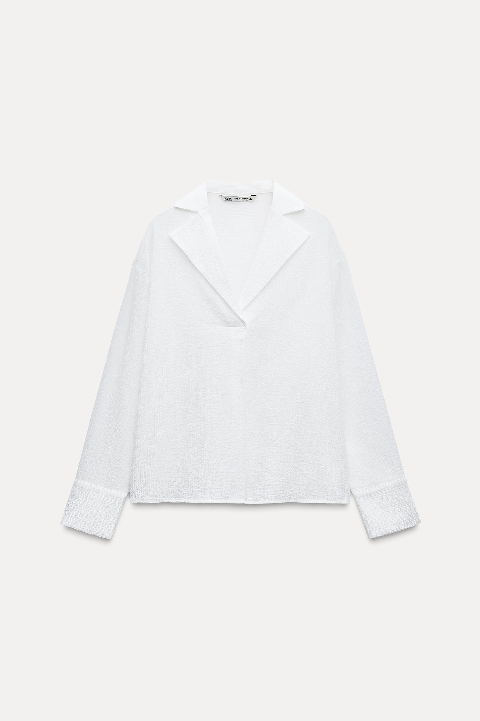 LAPEL COLLAR BLOUSE ZW COLLECTION Product Image