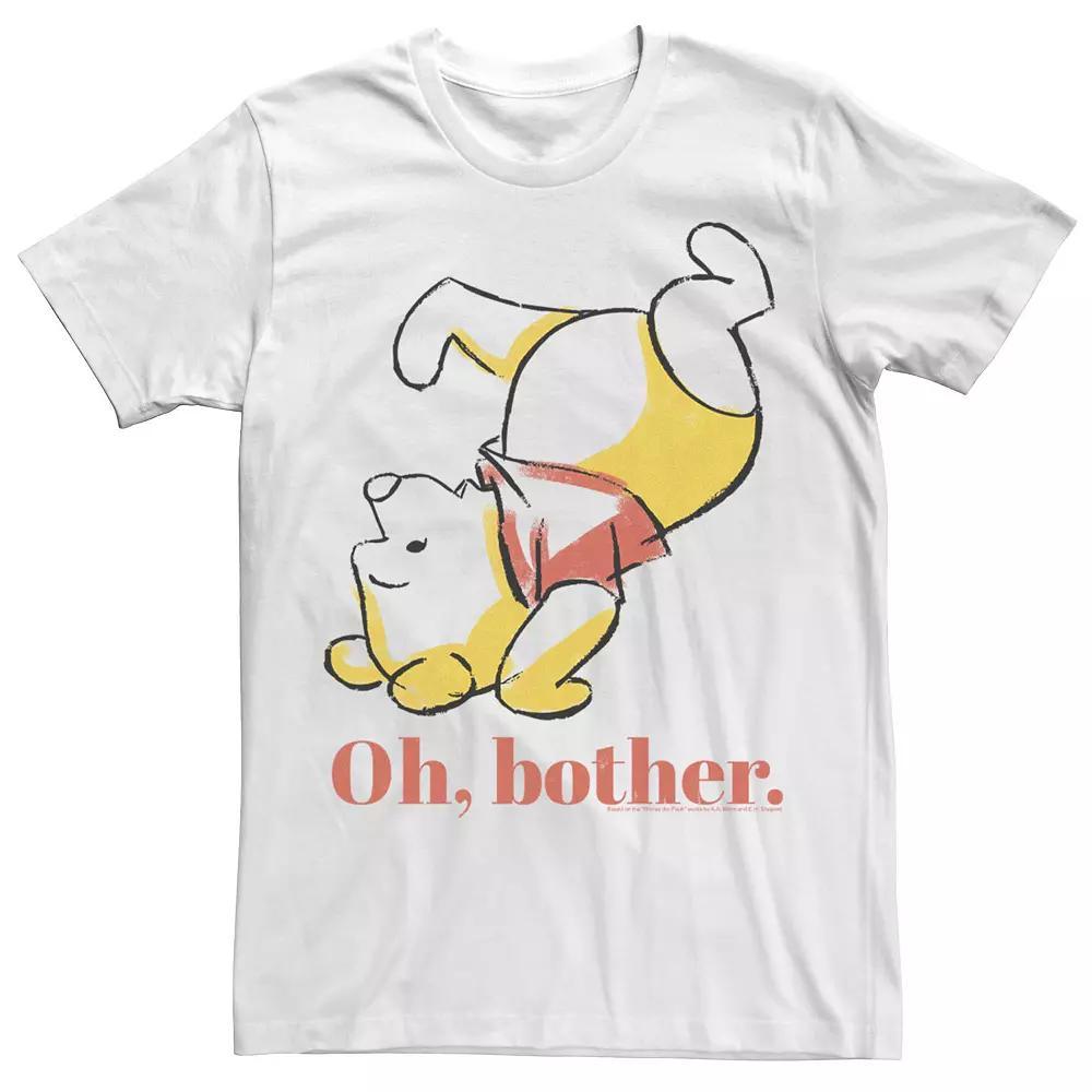 Disney's Winnie The Pooh Big & Tall Tumble Bear "Oh, Bother" Tee, Men's, Size: 4XL Tall, White Product Image