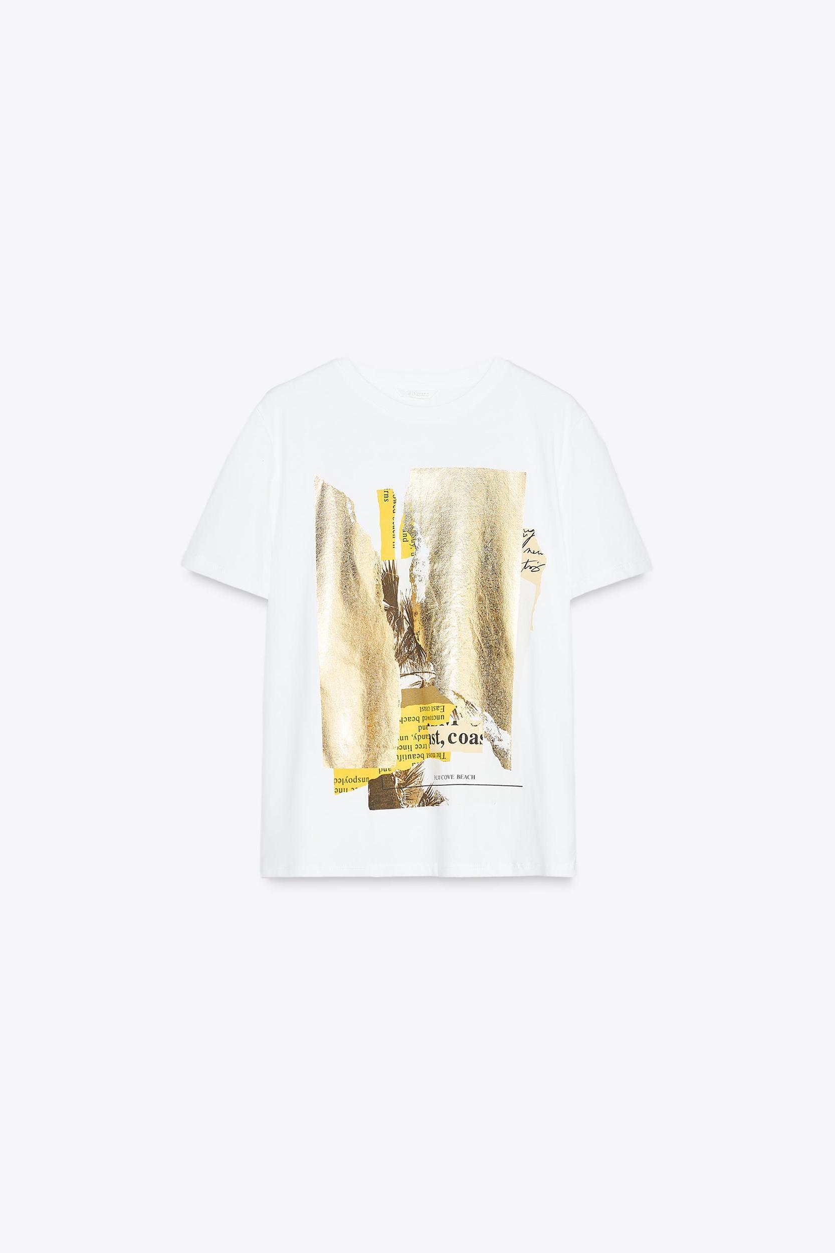 METALLIC PRINT T-SHIRT Product Image