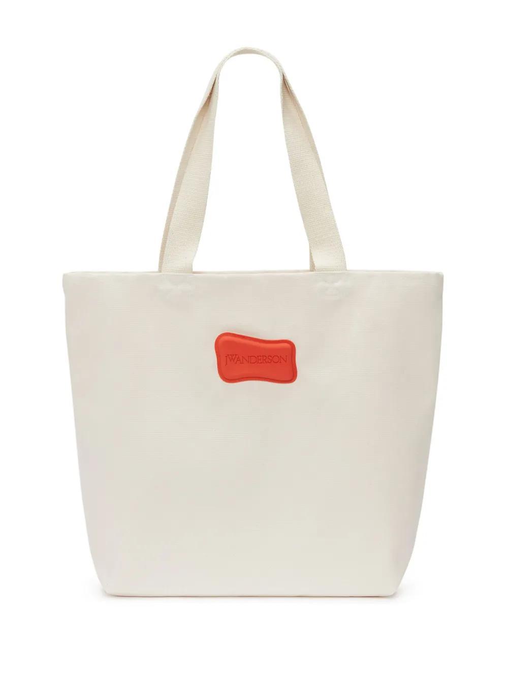 JW ANDERSON Logo-print Tote Bag In White Product Image