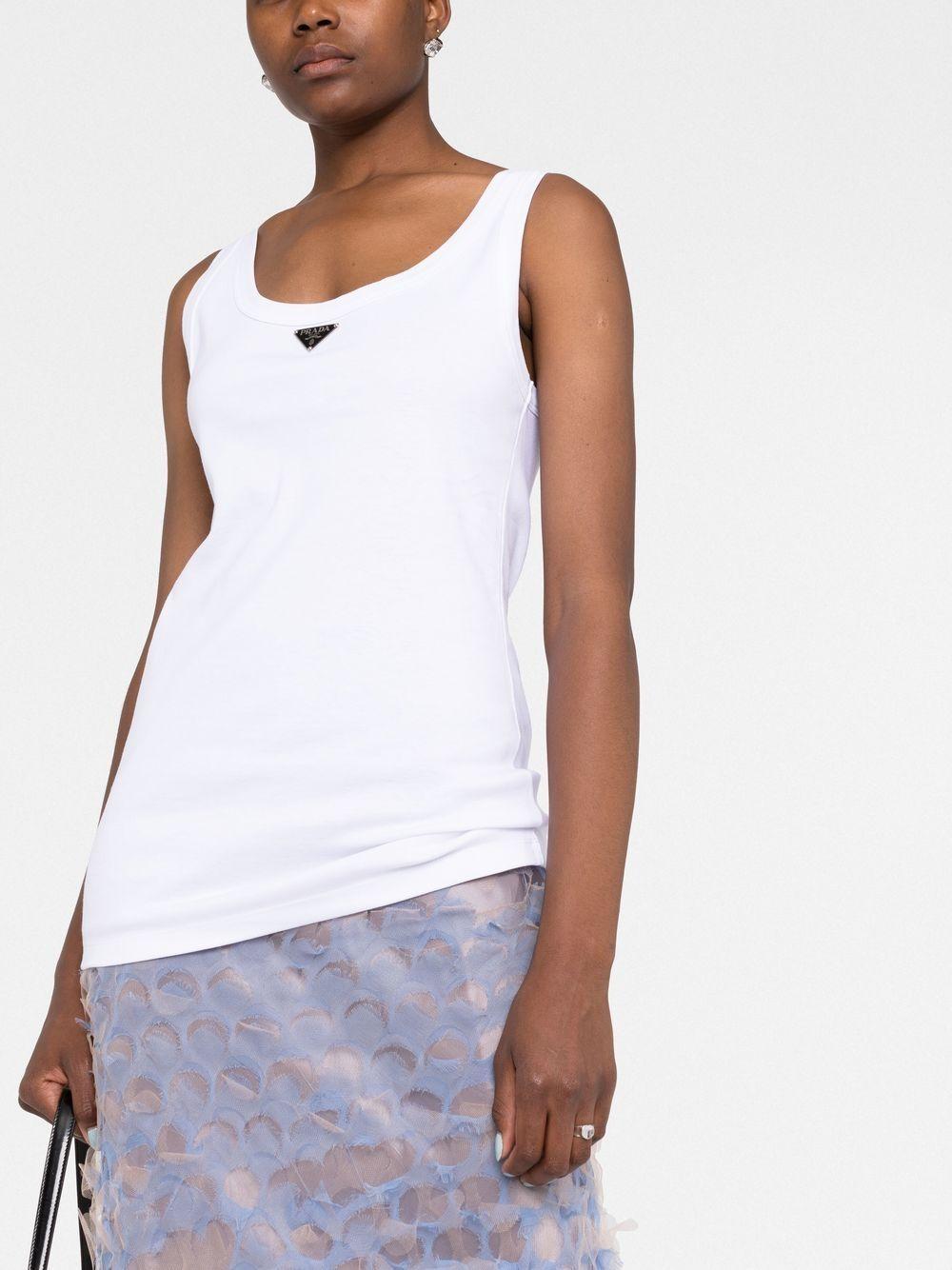 ribbed-knit jersey tank top Product Image