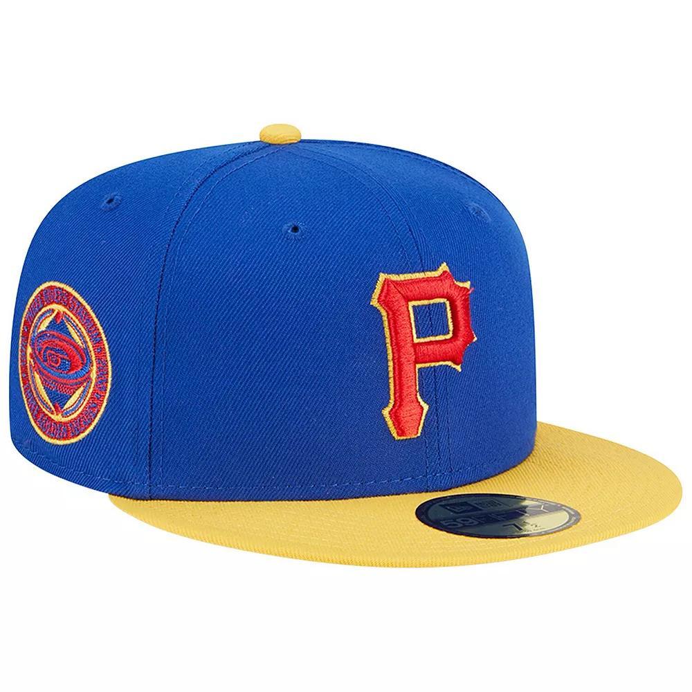 Men's New Era  Royal/Yellow Pittsburgh Pirates Empire 59FIFTY Fitted Hat, Size: 7 3/4, Blue Product Image