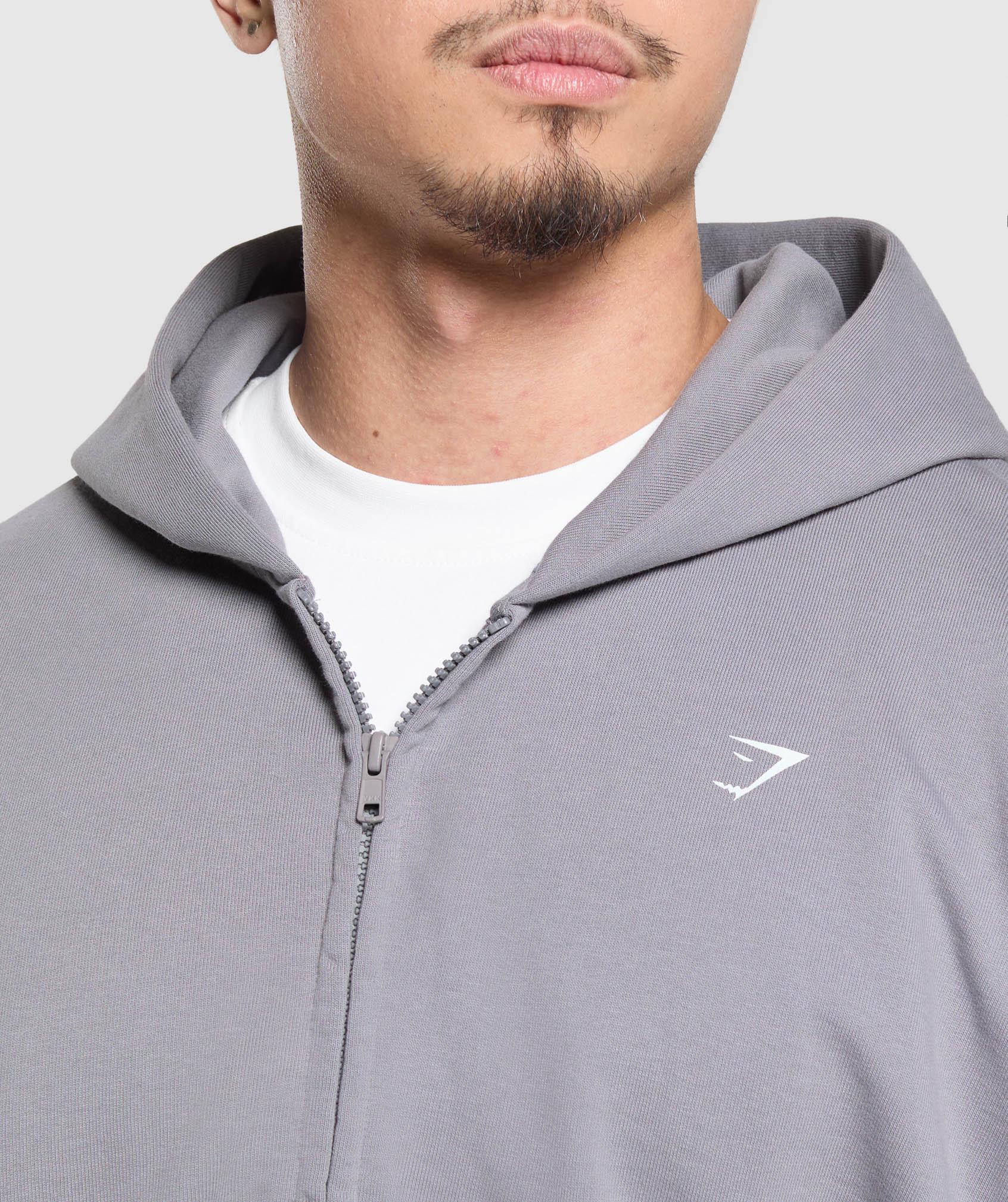 Gymshark Atlas Zip Up Hoodie - Medium Grey Male Product Image
