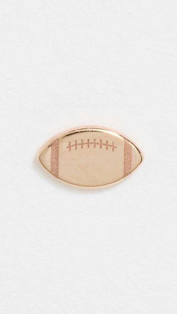 Zoe Chicco 14k Single Itty Bitty Football Stud | Shopbop Product Image