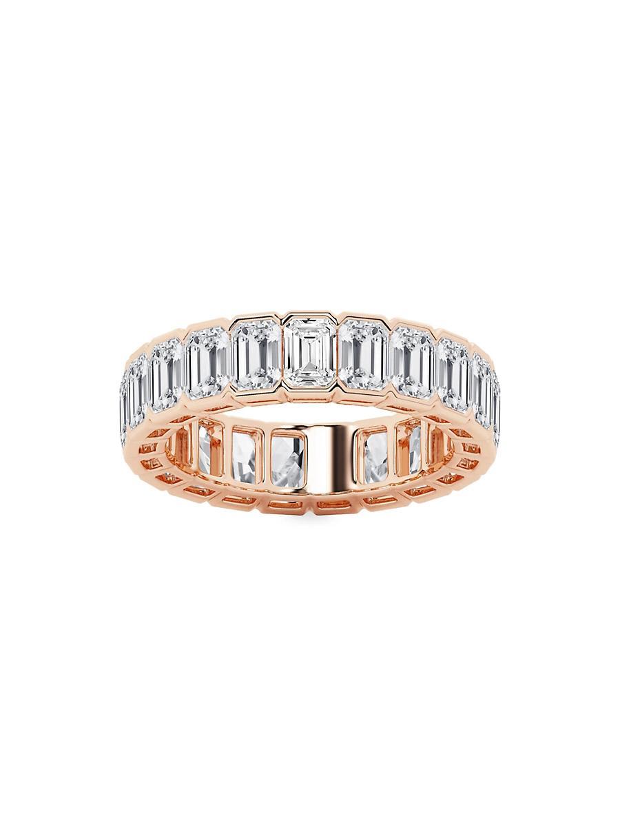 Womens 14K Rose Gold & Emerald-Cut Natural Diamond Eternity Band/3.00-5.00 TCW Product Image