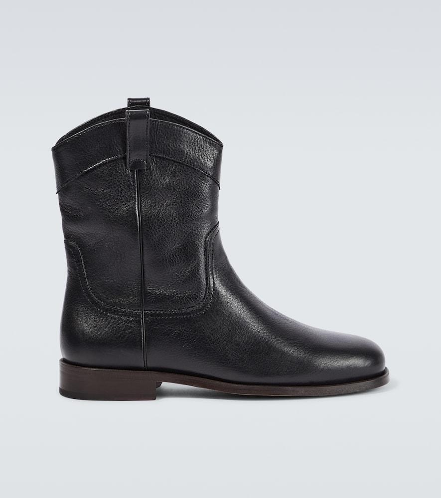 Leather Cowboy Boots In Black Product Image