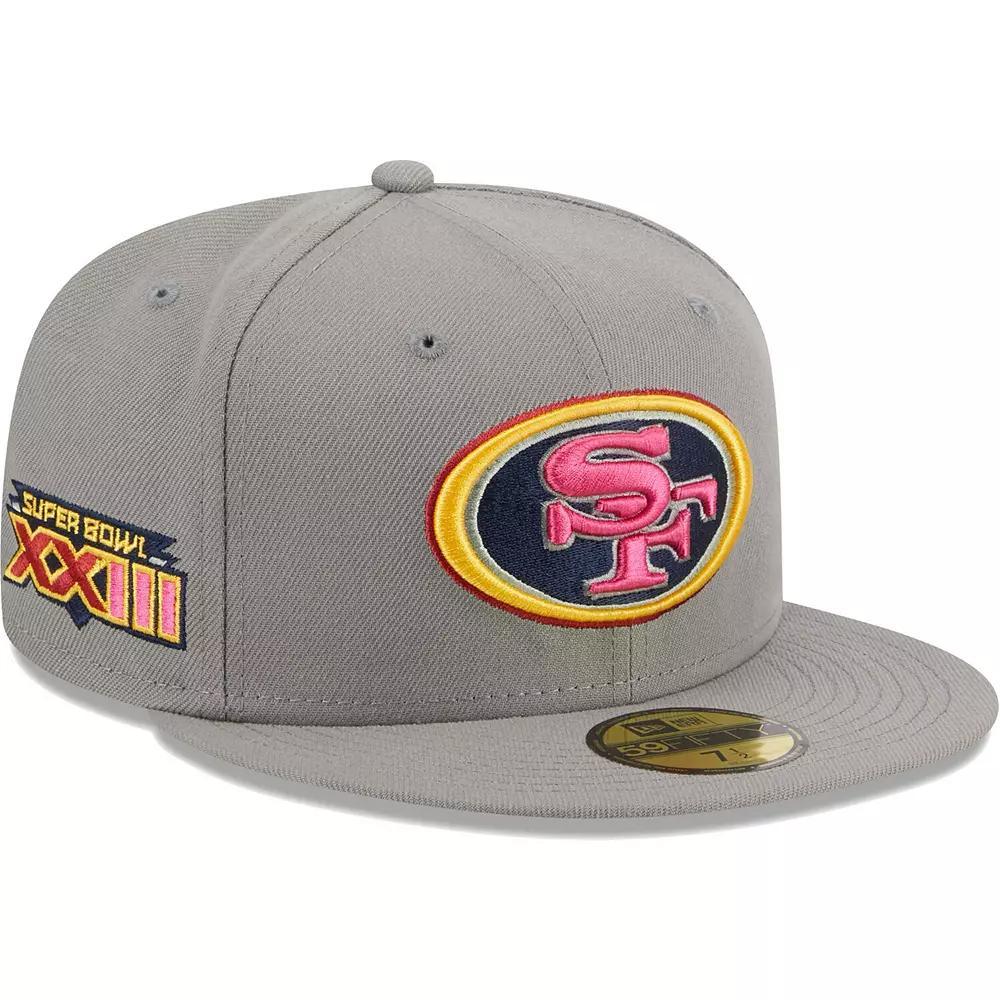Men's New Era Gray San Francisco 49ers Color Pack 59FIFTY Fitted Hat, Size: 7 3/8, Grey Product Image
