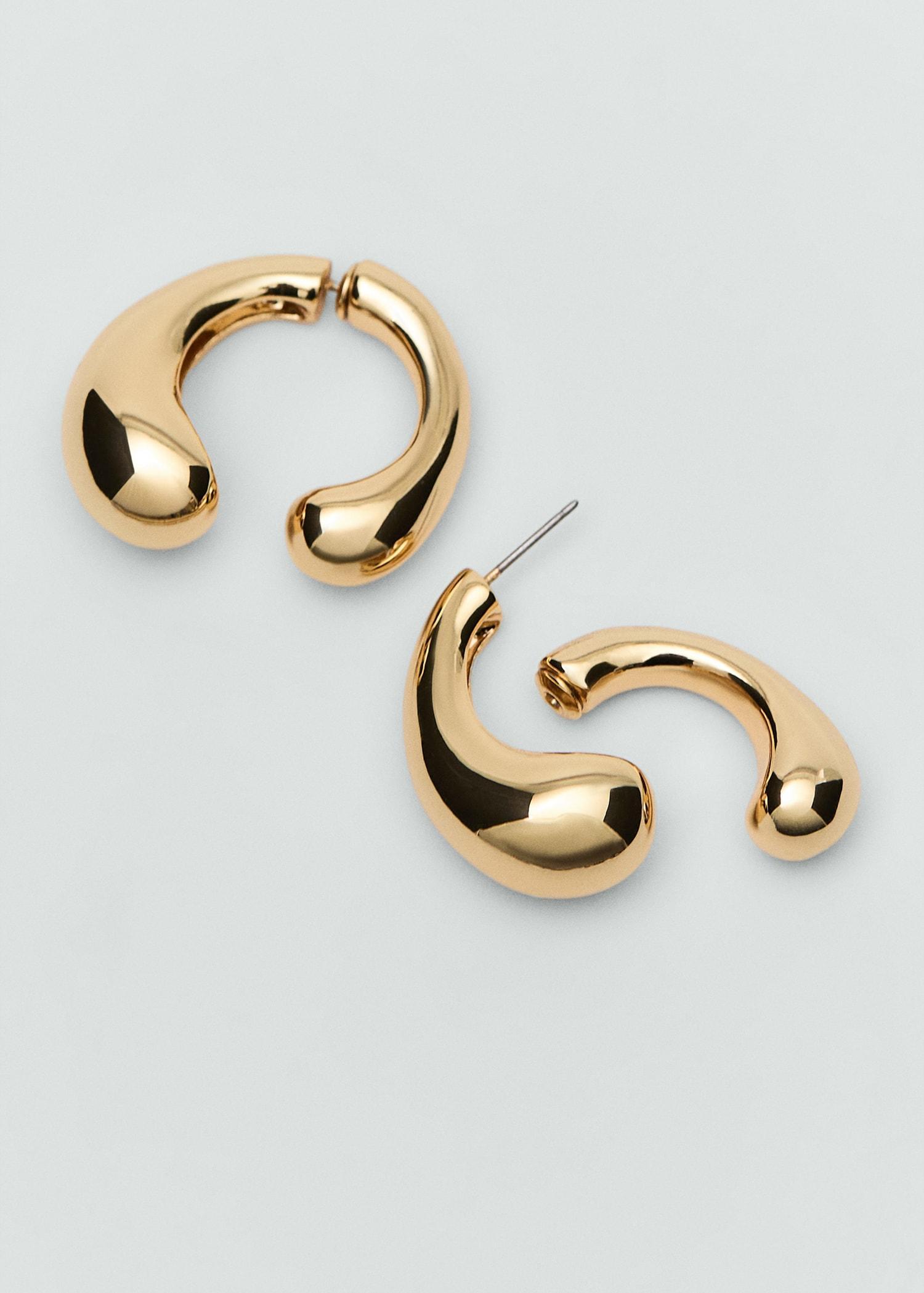 Detachable semi-hoop earring - Women | MANGO USA Product Image