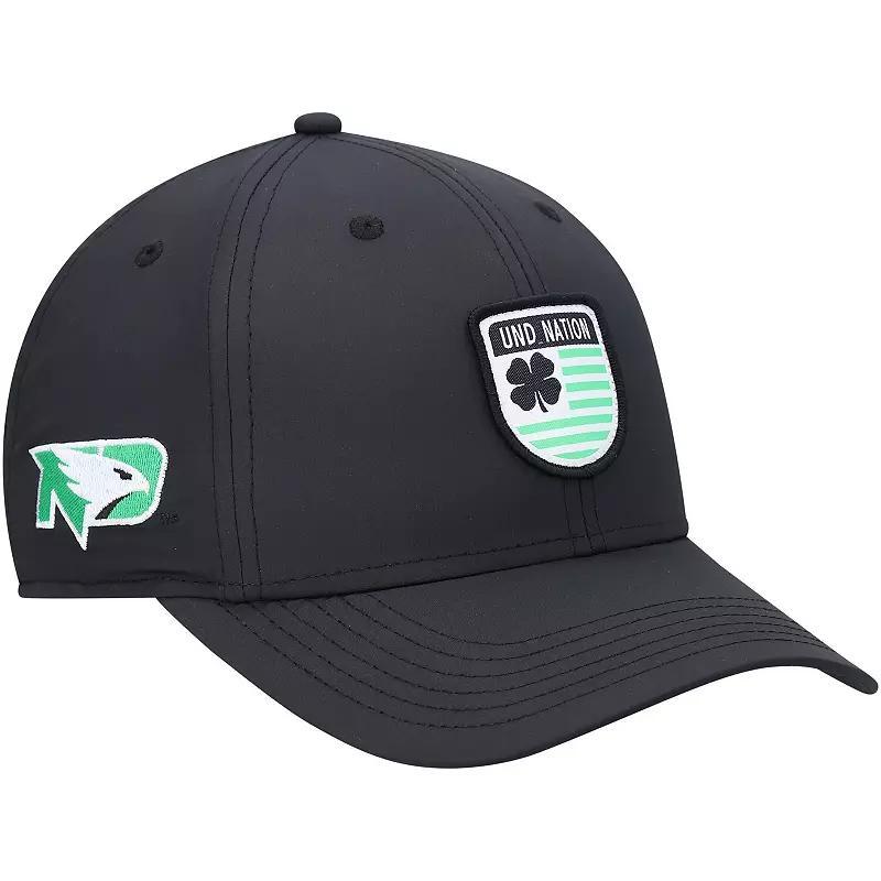 Men's Black North Dakota Nation Shield Snapback Hat, Und Black Product Image