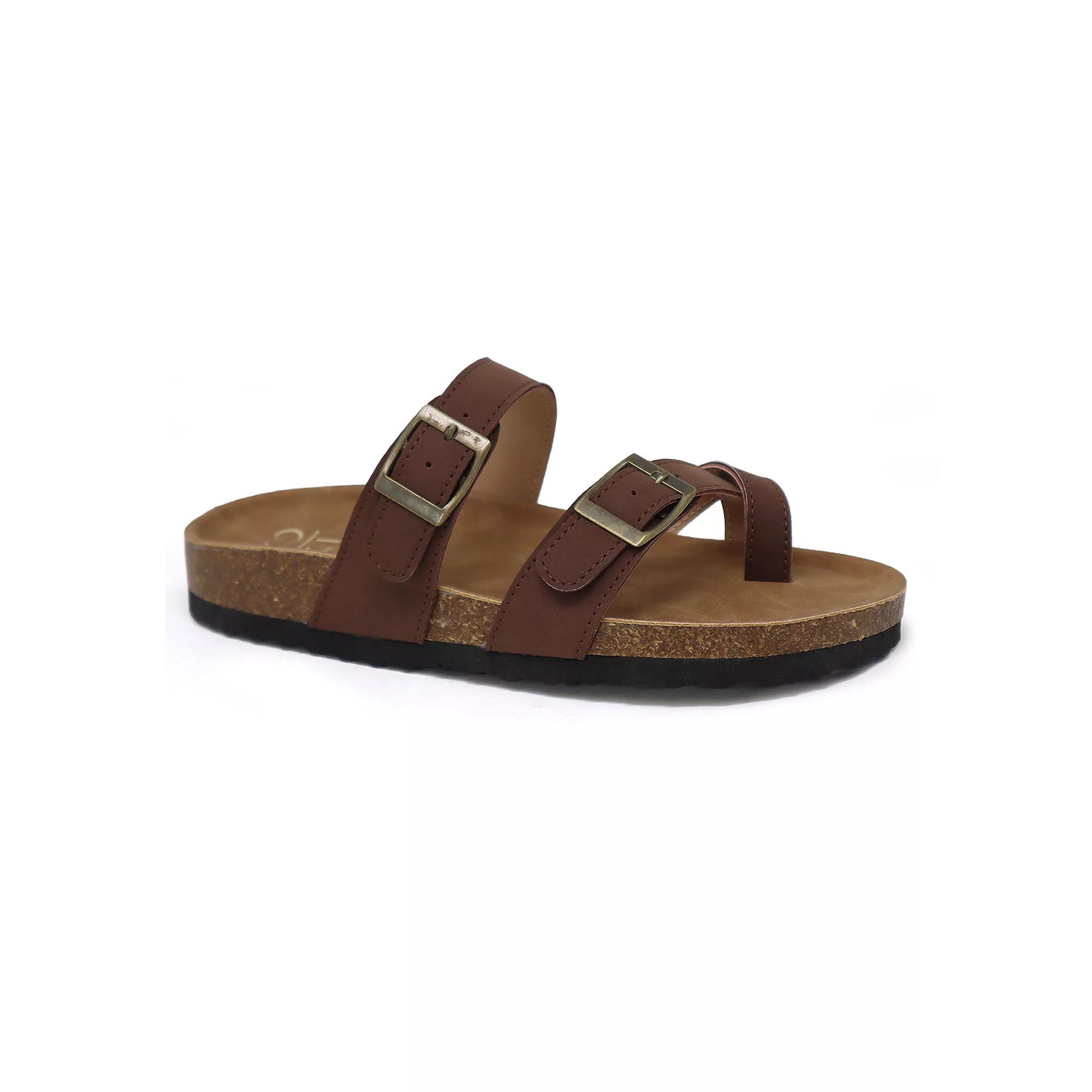 Yoki Gian 280 Women's Cork Footbed Sandals, Size: 7, Black Product Image