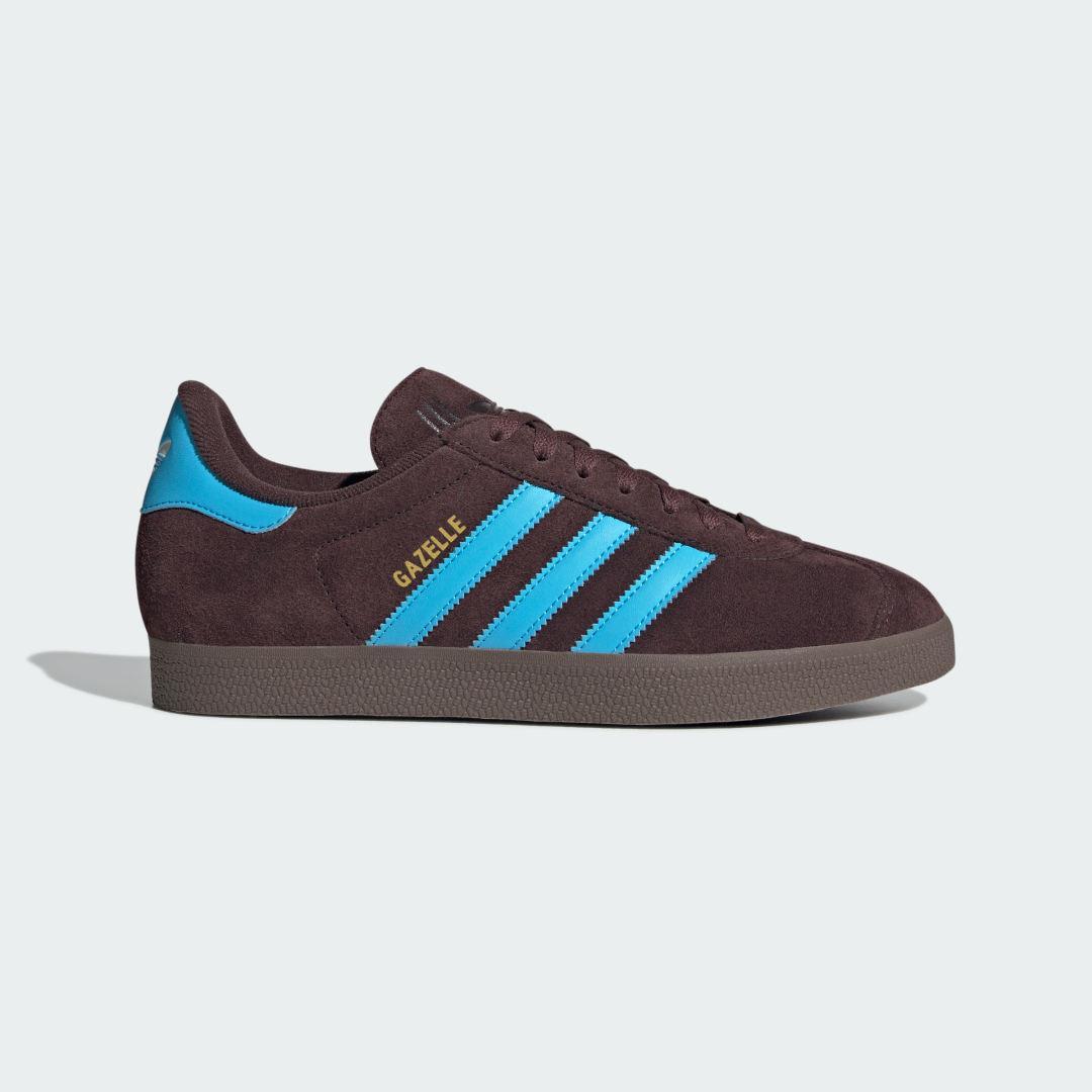 Mens adidas Gazelle Athletic Shoe - Black / Court Green / Gum Product Image