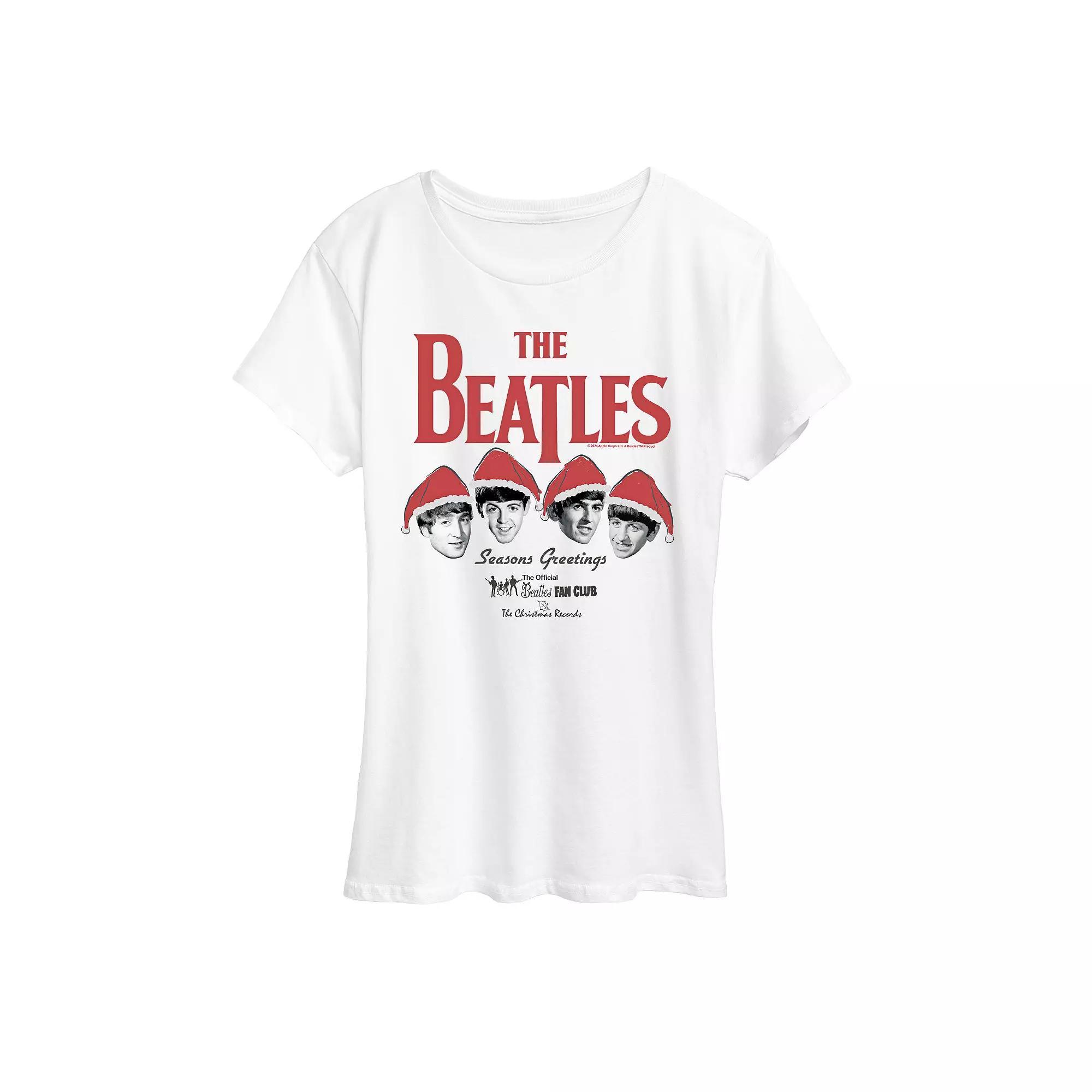 Womens The Beatles Christmas Seasons Greetings Graphic Tee Product Image