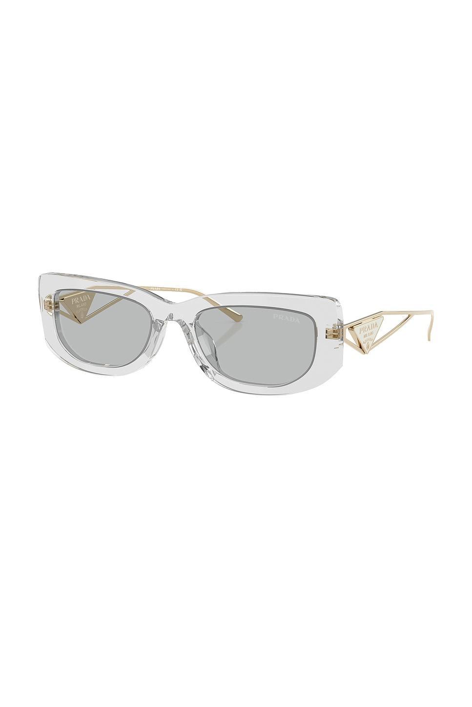 PRADA Rectangular Sunglasses In Transparent Product Image