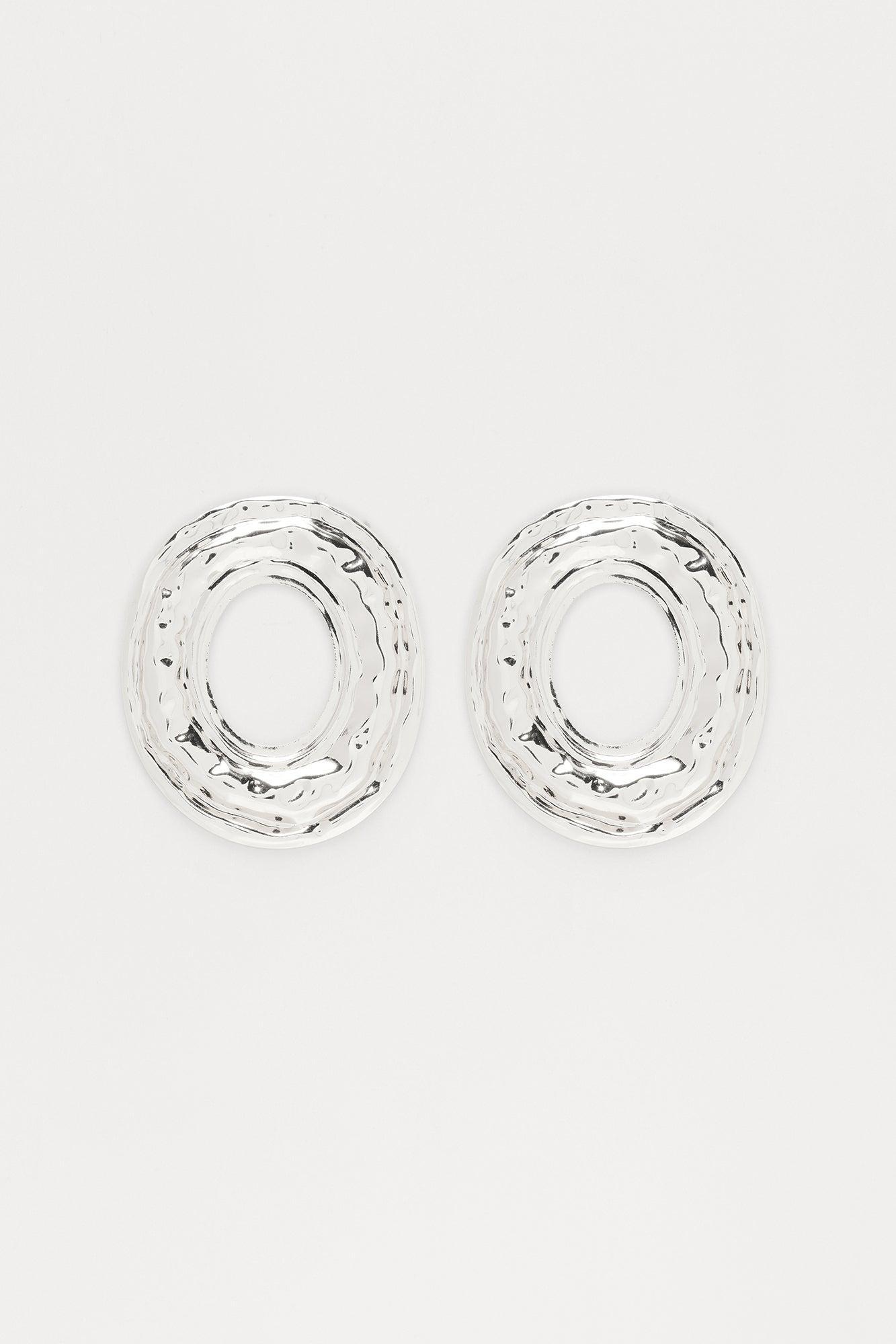 Jet Set Statement Drop Earrings - Silver Female Product Image