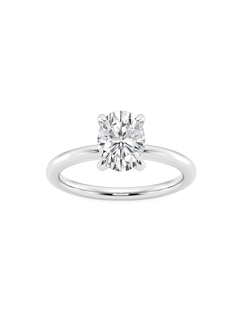 Womens Platinum & Oval Lab-Grown Diamond Solitaire Ring/0.50-5.00 TCW Product Image