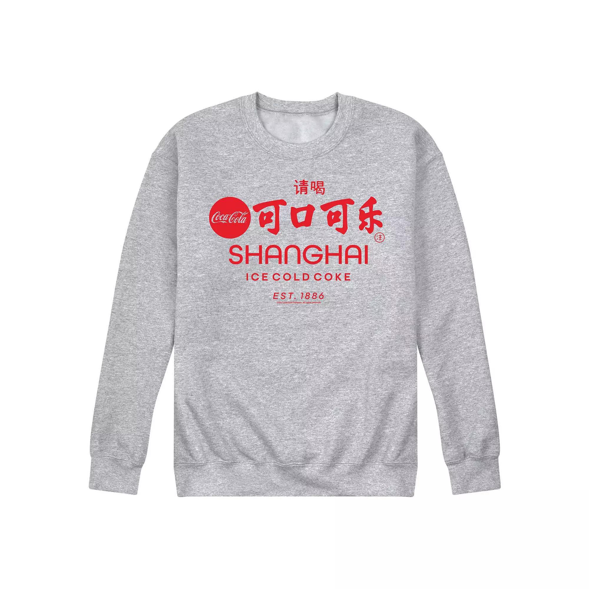 Mens Coca Cola Shanghai Est 1886 Fleece Sweatshirt Product Image