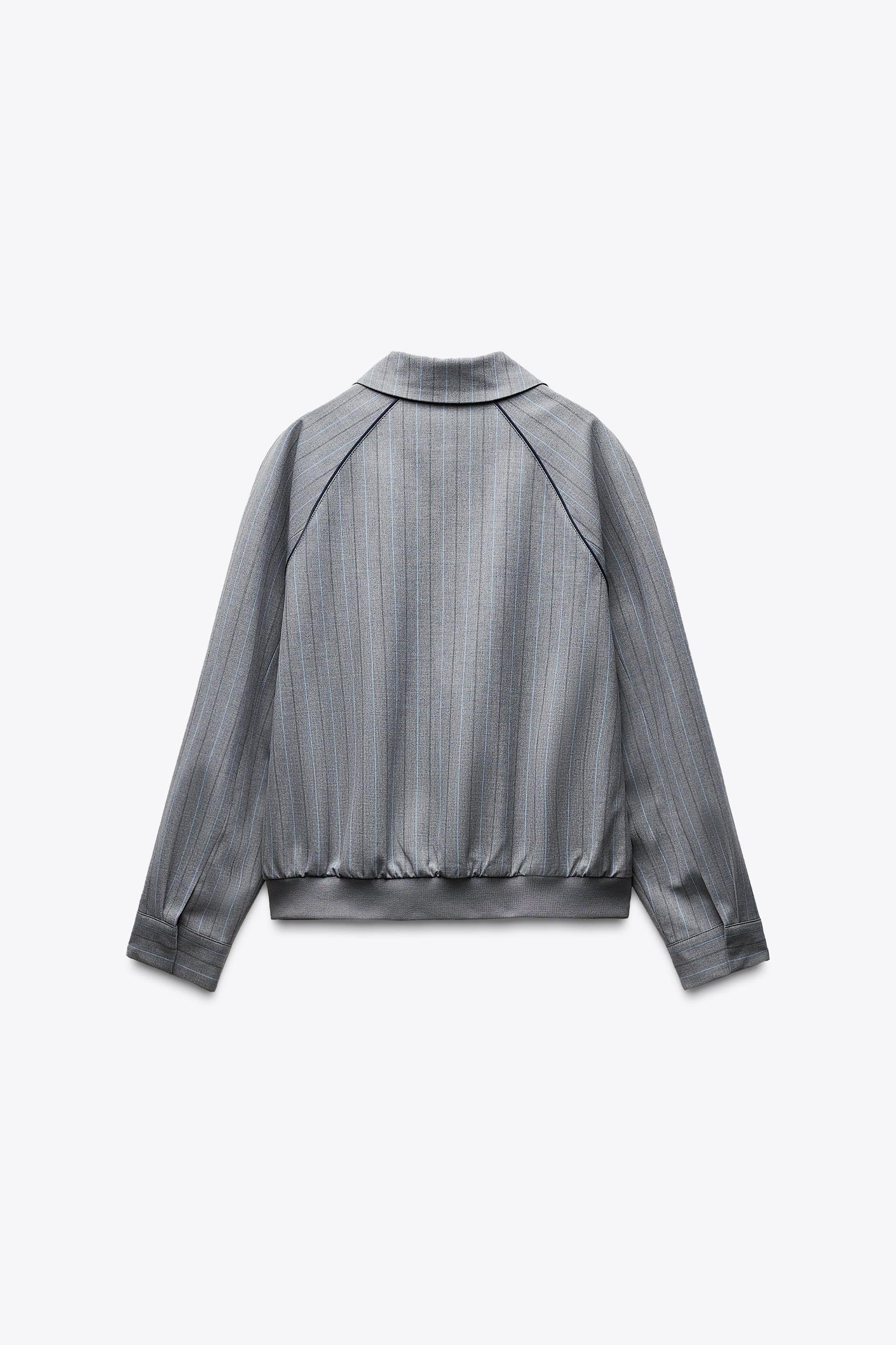 STRIPED BOMBER JACKET Product Image
