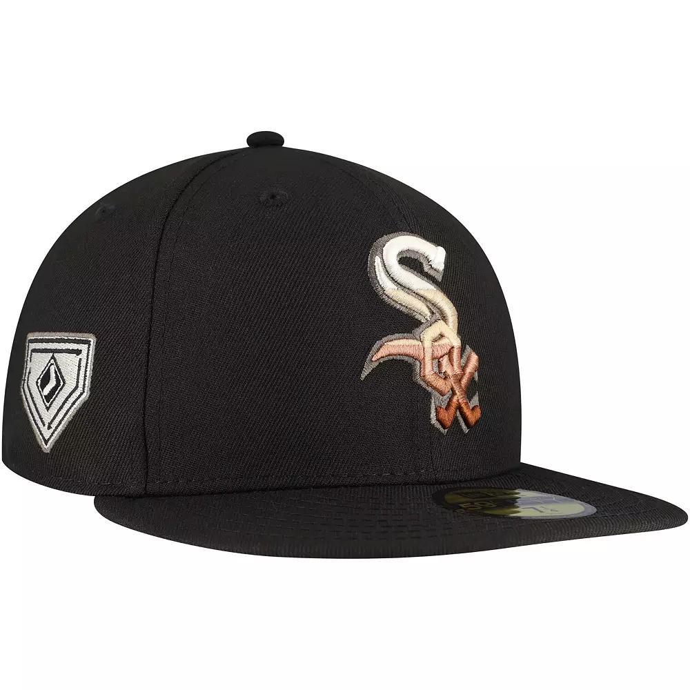 Men's New Era Black Chicago White Sox Dune Gradient Side Patch 59FIFTY Fitted Hat, Size: 7 3/8 Product Image