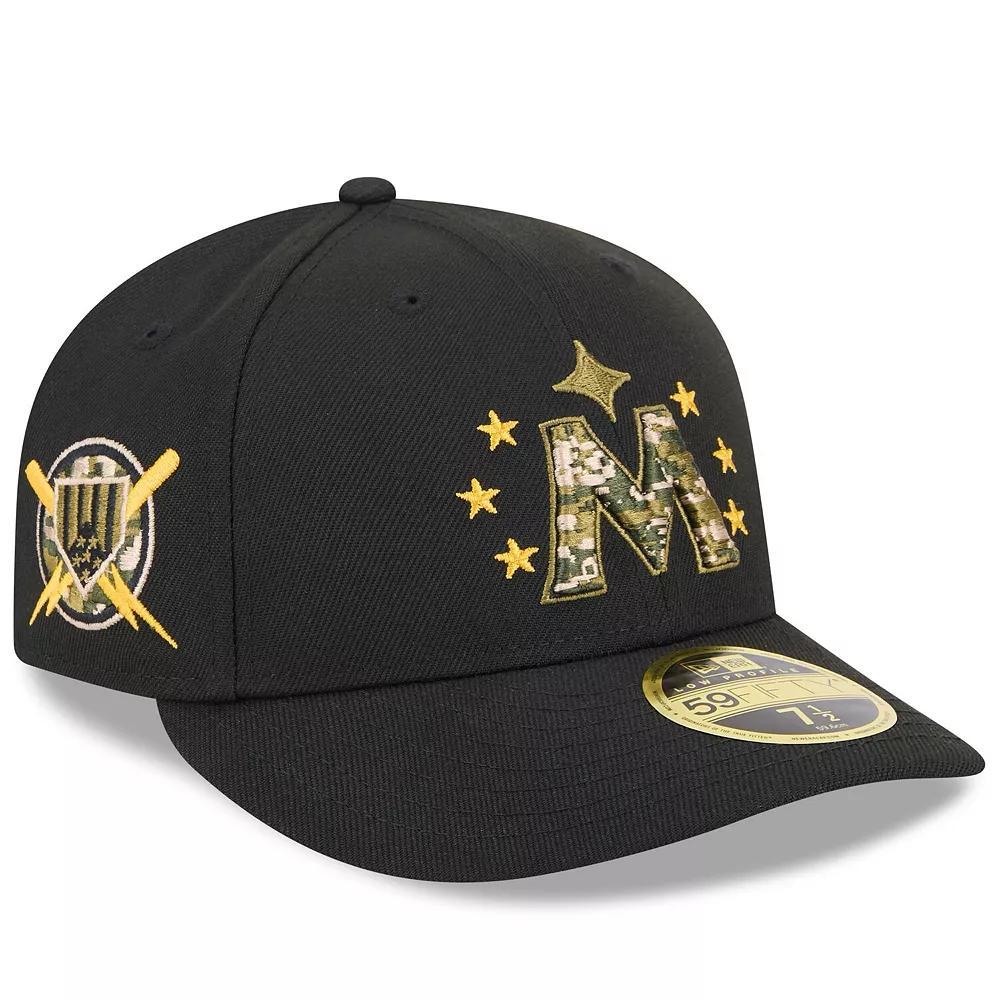 Men's New Era  Black San Diego Padres 2024 Armed Forces Day Low Profile 59FIFTY Fitted Hat, Size: 7 3/4 Product Image