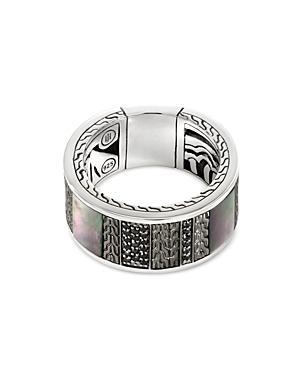 Mens Thailand Carved Chain Inlay Band Ring Product Image