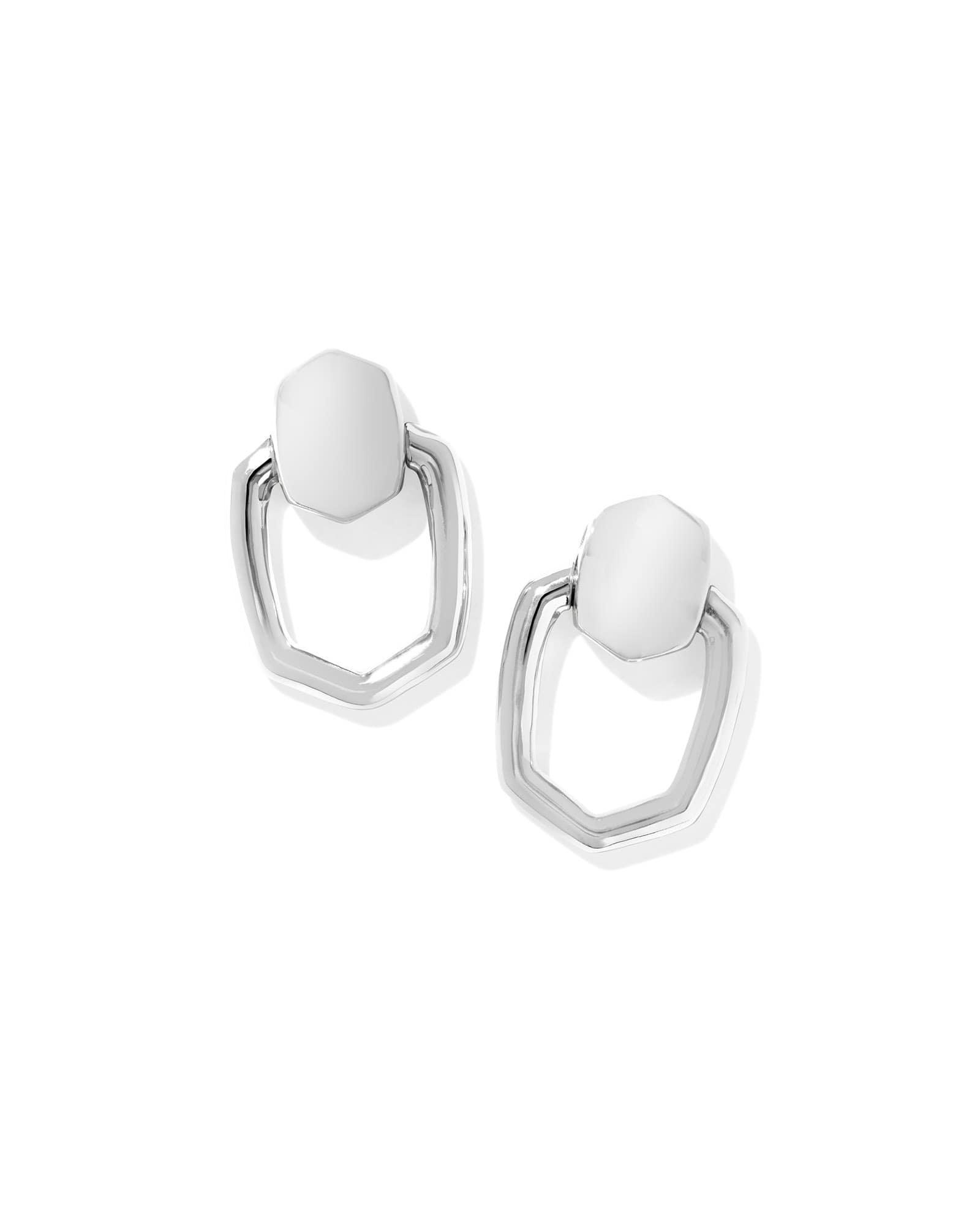 Kaia Silver Open Frame Earrings Product Image