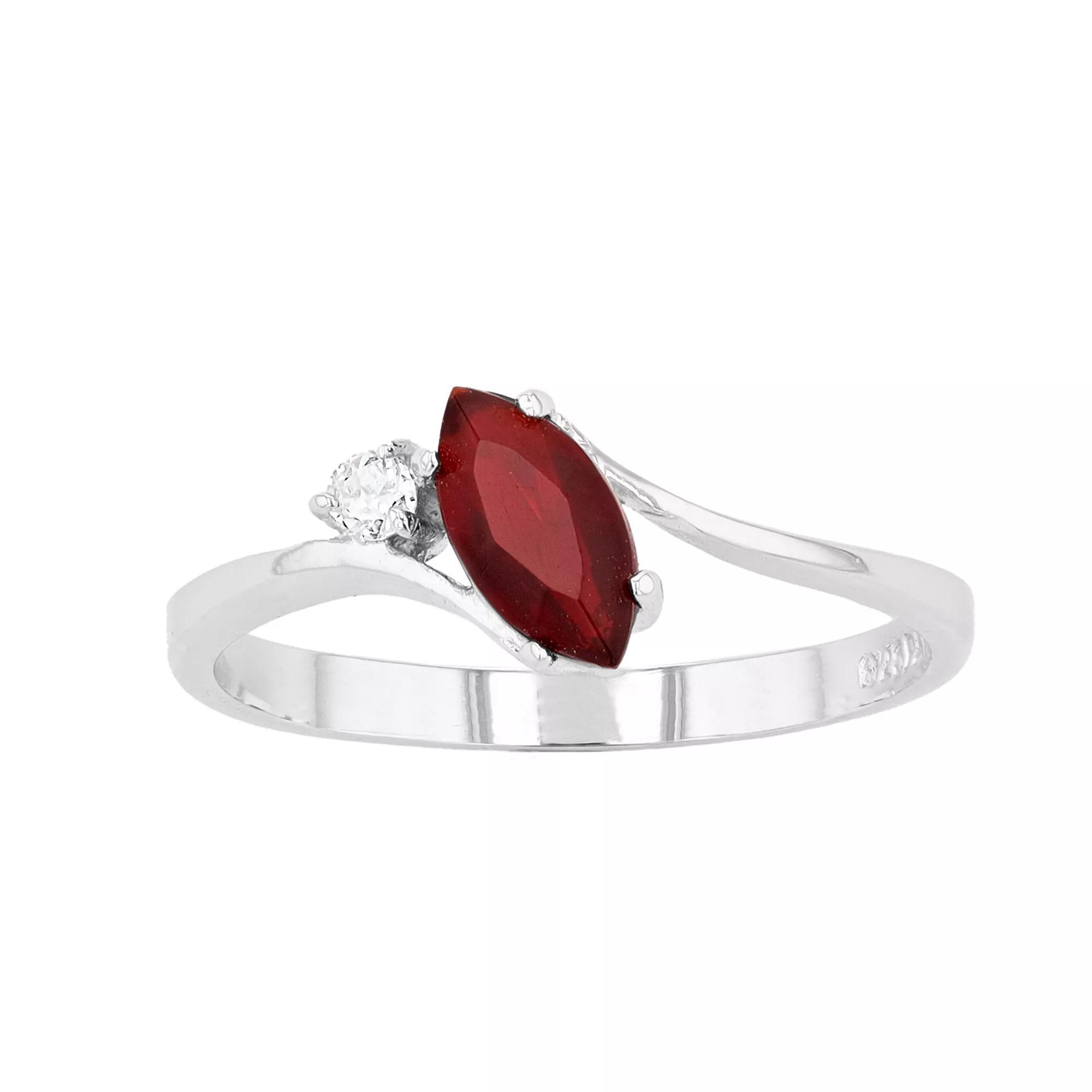 Traditions Jewelry Company Sterling Silver Crystal Birthstone Marquise Ring, Women's, Size: 9, January Product Image