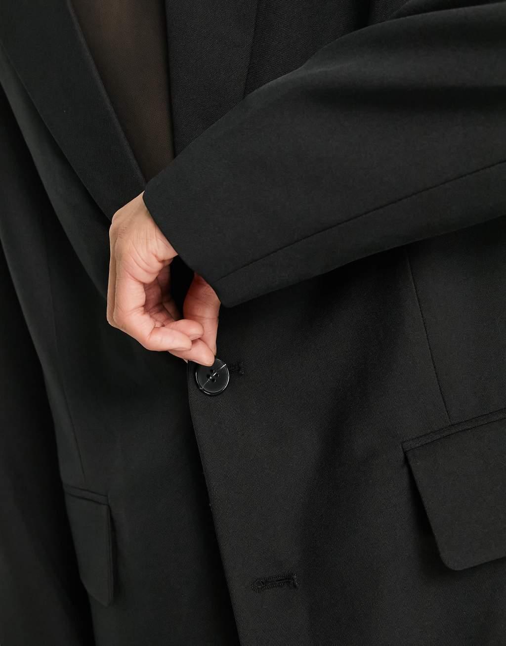 ADPT oversized suit jacket in black  Product Image