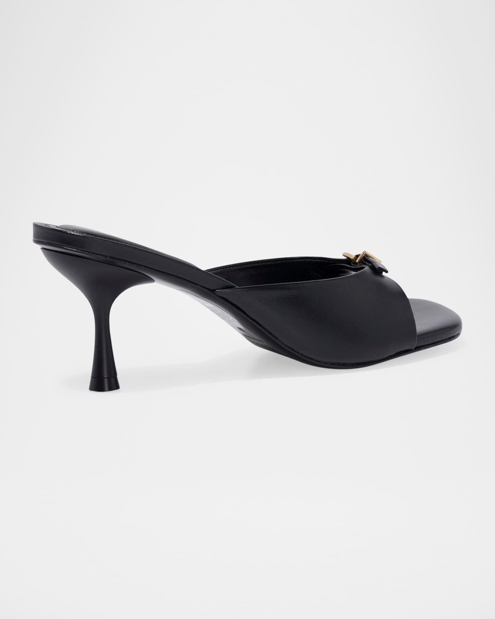 Carey Leather Buckle Mules Product Image