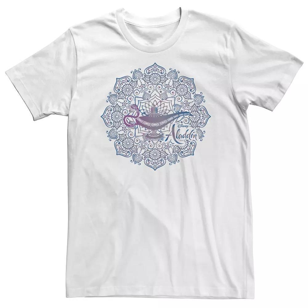 Big & Tall Disney Aladdin Lamp Geometric Neon Portrait Tee, Mens Product Image
