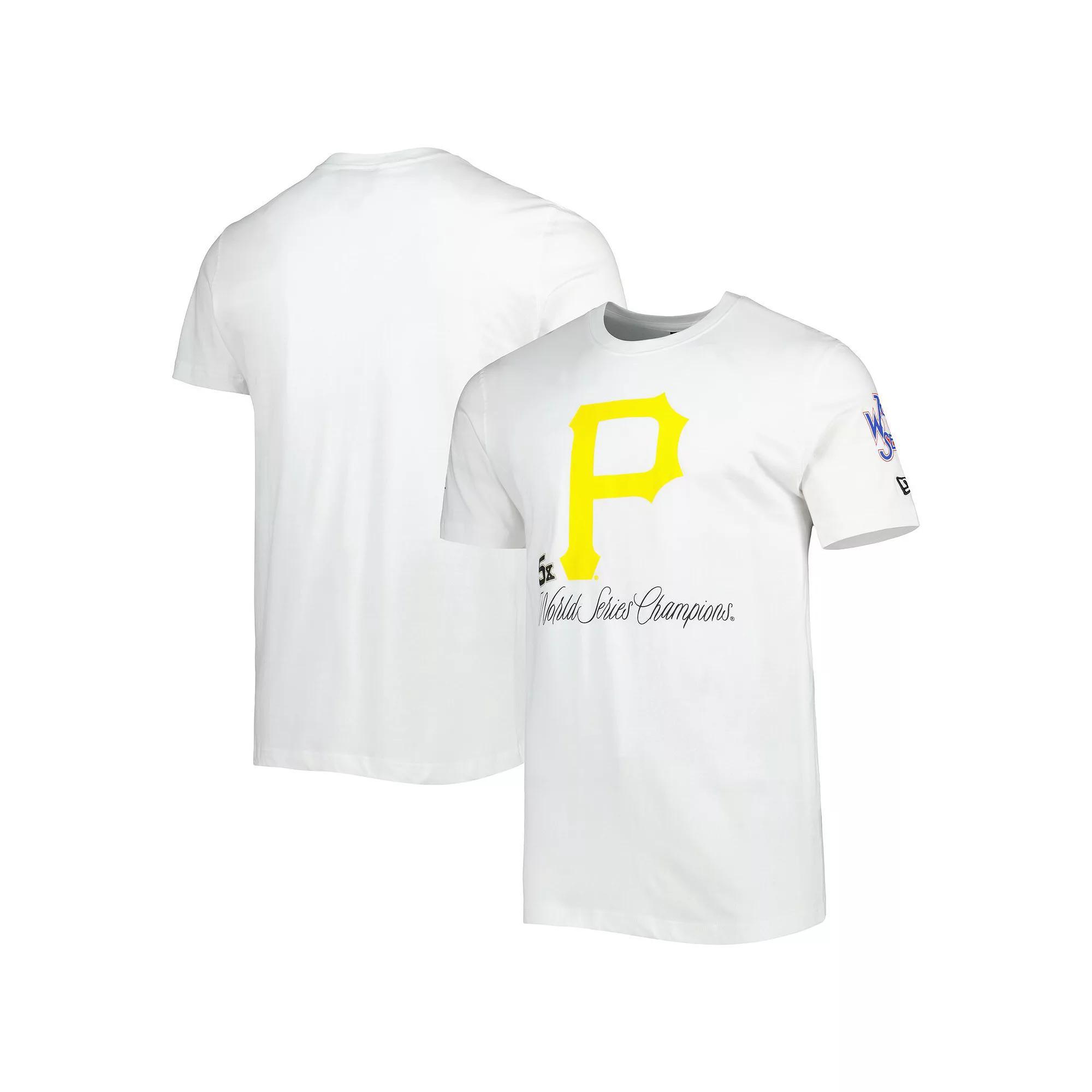 Men's New Era White Pittsburgh Pirates Historical Championship T-Shirt, Size: Medium Product Image