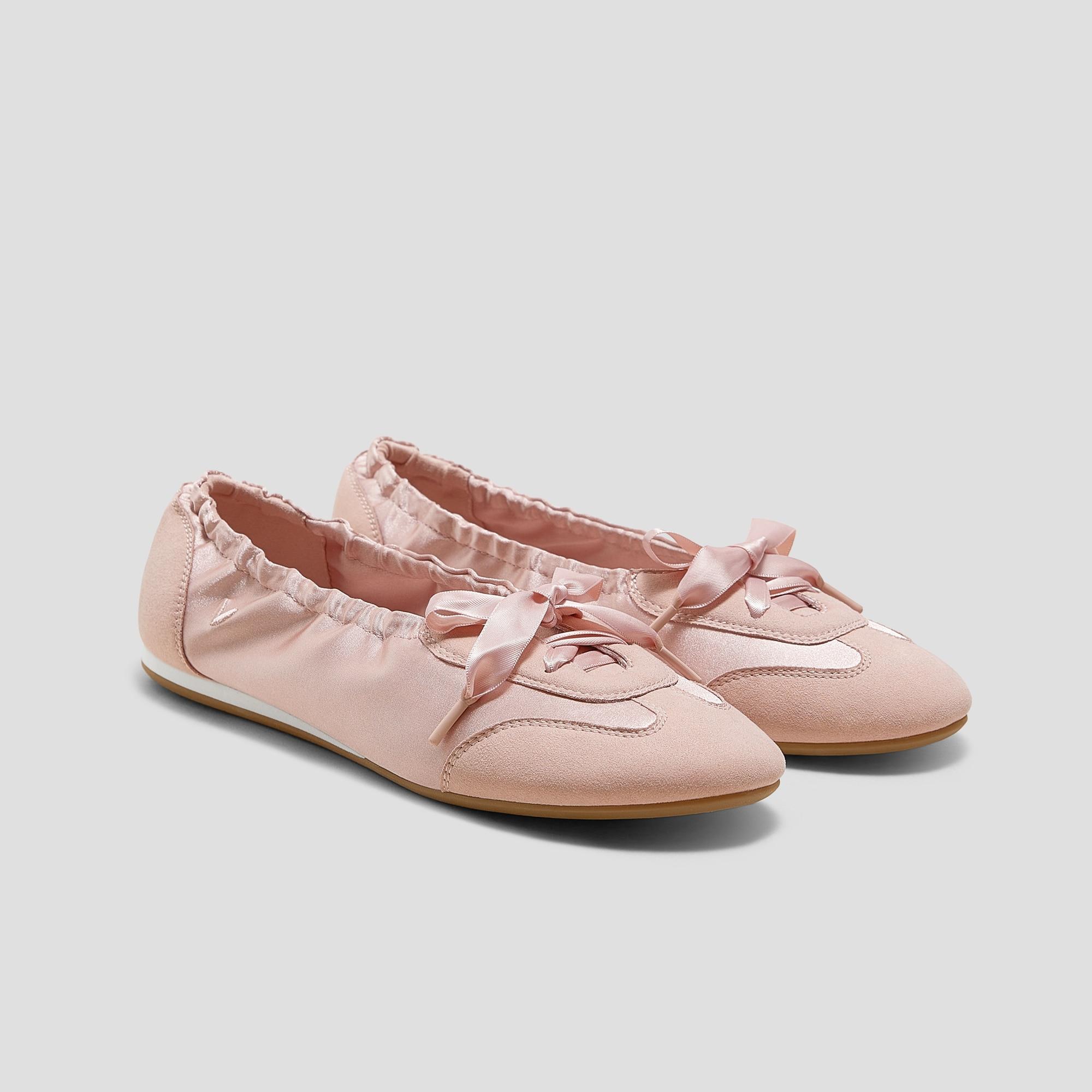 Round-Toe Satin Sneakerina (Yanka) Product Image