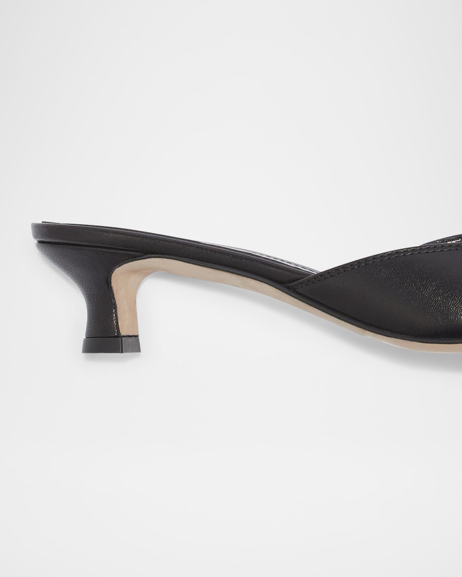 Danielle Leather Kitten Mule Pumps Product Image