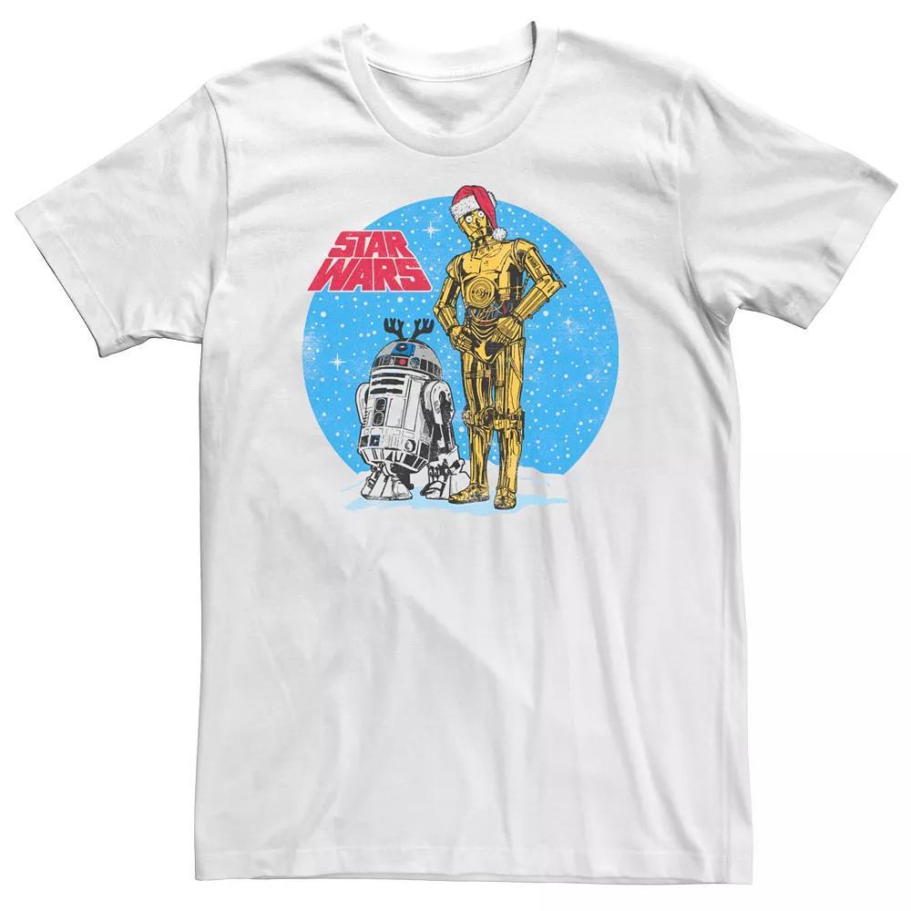 Men's Star Wars R2-D2 & C-3PO Retro Christmas Costumes Tee, Size: 3XL, White Product Image