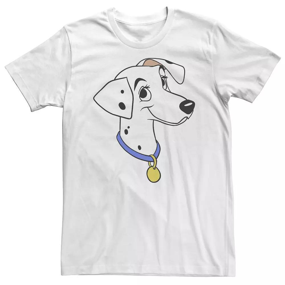 Big & Tall Disney 101 Dalmatians Perdita Big Face Tee, Men's, Size: 5XL, White Product Image