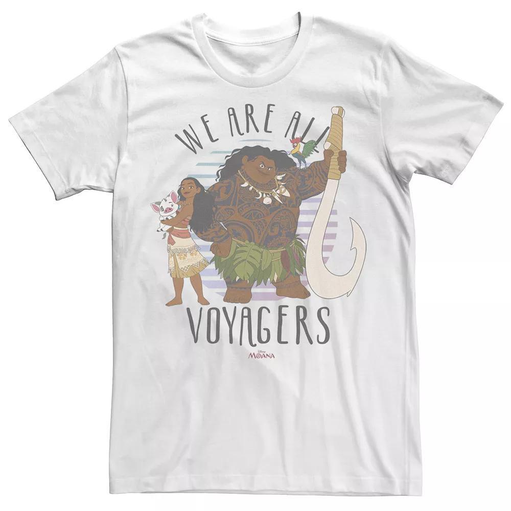 Disney's Moana Pua Maui Hei Hei We Are All Voyagers Men's Tee, Size: Medium, White Product Image