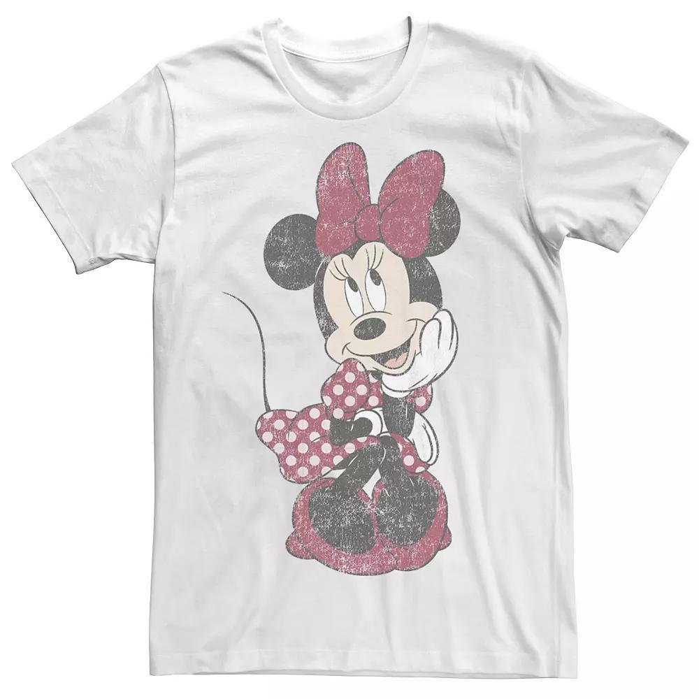 Disney's Mickey And Friends Minnie Mouse Men's Shy Vintage Tee, Boy's, Size: Small, White Product Image