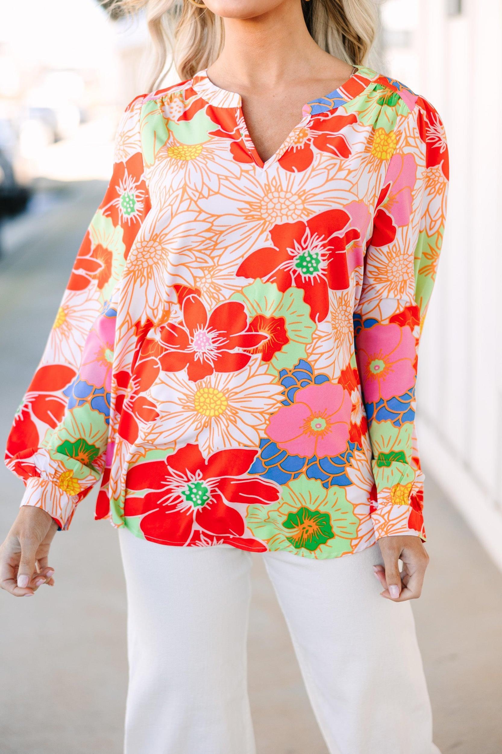 All You Need Blush Pink Floral Blouse Female Product Image
