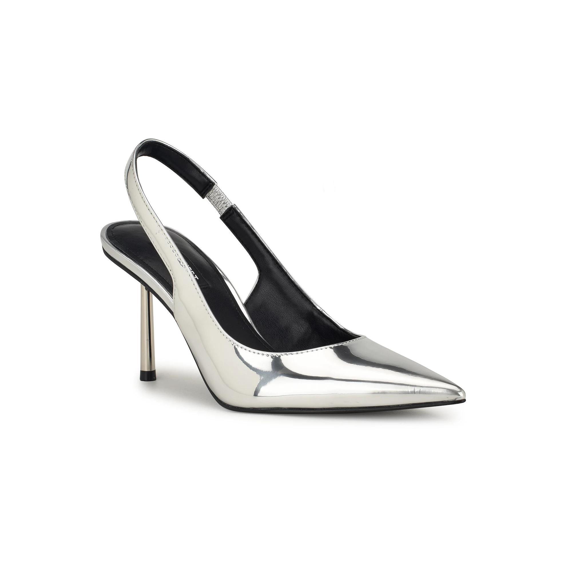 Nine West Denaye Women's Pointy Toe Stiletto Dress Pumps, Size: 8.5, Silver Mirror Grey Product Image