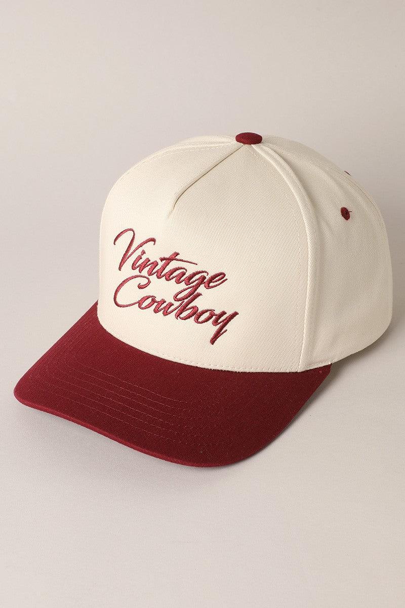 Vintage Cowboy Two Tone Cap Product Image