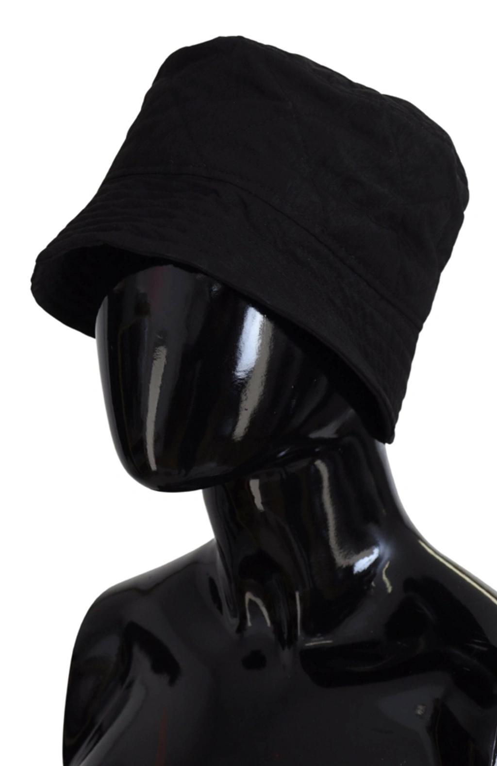 DOLCE & GABBANA Black Nylon Women Bucket Cap Hat Product Image